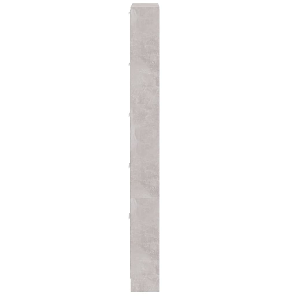 vidaXL Shoe Cabinet Concrete Grey 59x17x169 cm Engineered Wood
