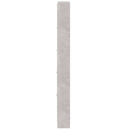 vidaXL Shoe Cabinet Concrete Grey 59x17x169 cm Engineered Wood
