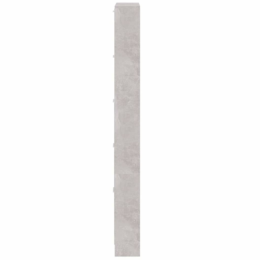 vidaXL Shoe Cabinet Concrete Grey 59x17x169 cm Engineered Wood