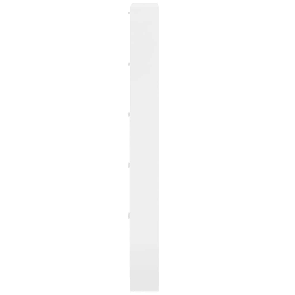 vidaXL Shoe Cabinet High Gloss White 59x17x169 cm Engineered Wood