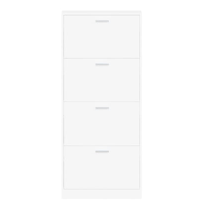 vidaXL Shoe Cabinet White 59x17x150 cm Engineered Wood