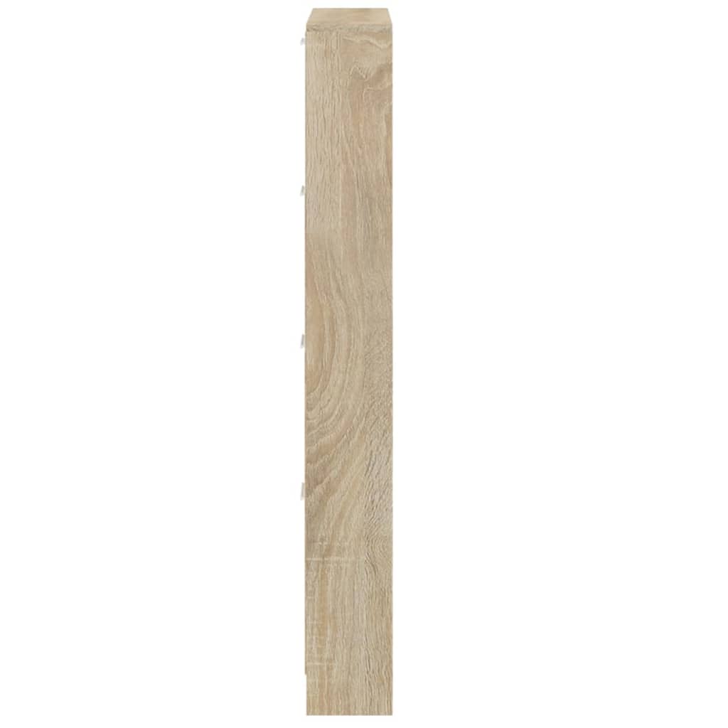 vidaXL Shoe Cabinet Oak 59x17x150 cm Engineered Wood