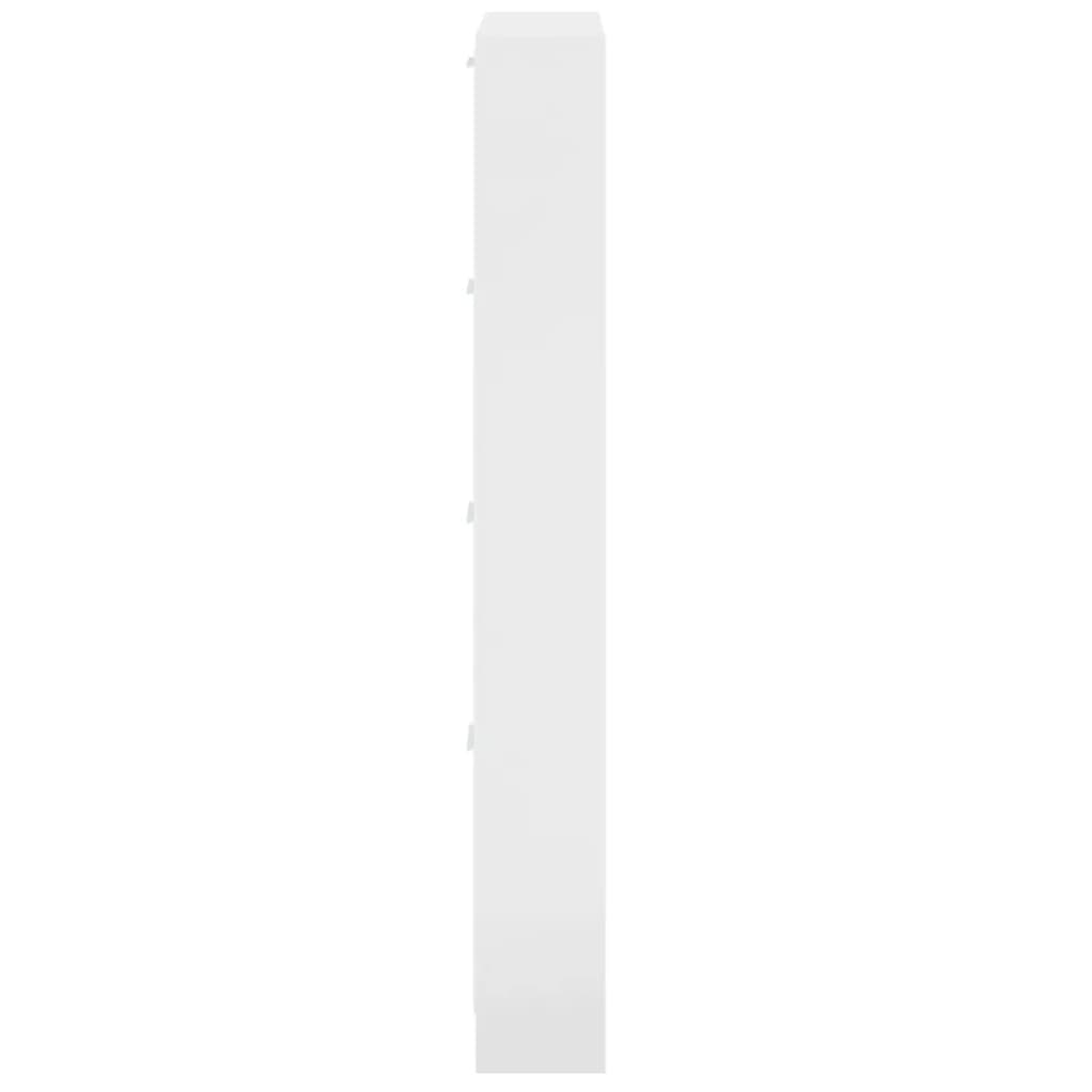 vidaXL Shoe Cabinet High Gloss White 59x17x150 cm Engineered Wood