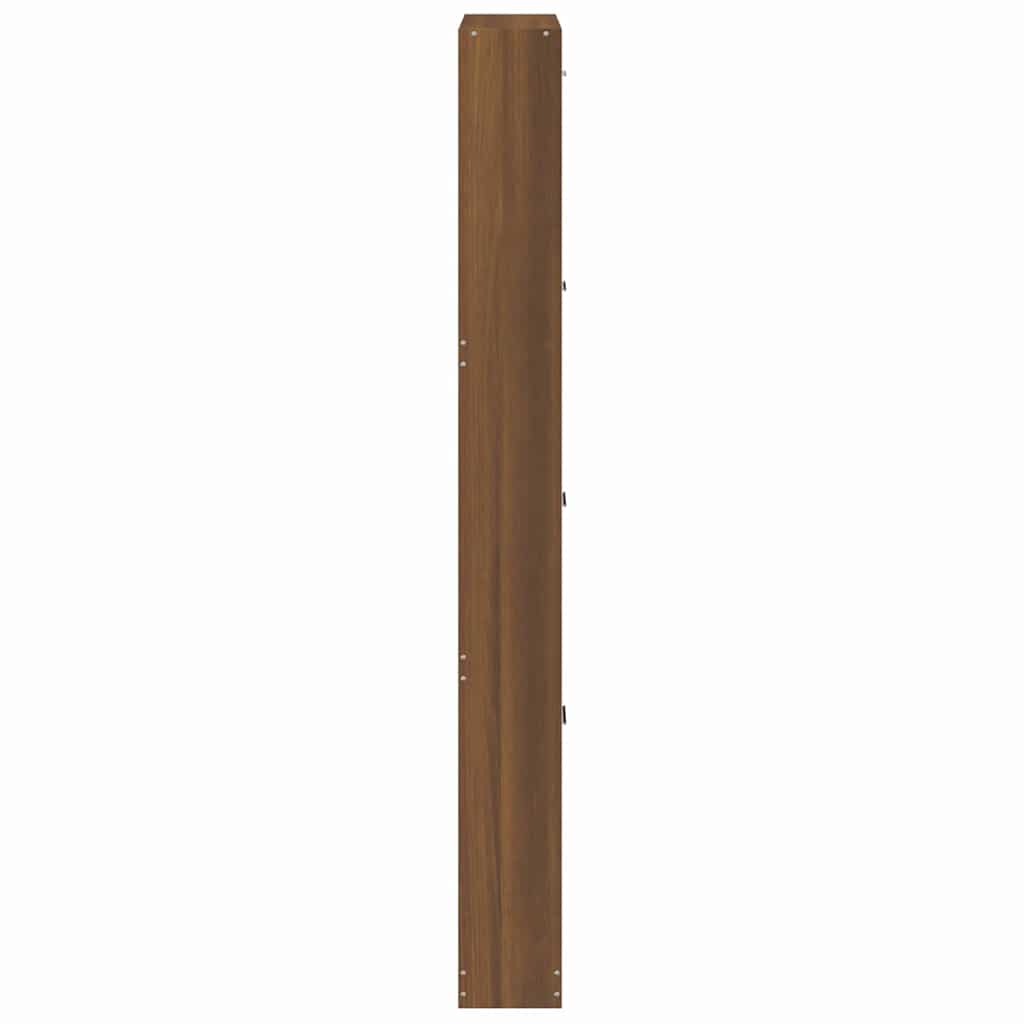 vidaXL Shoe Cabinet Brown Oak 59x17x150 cm Engineered Wood