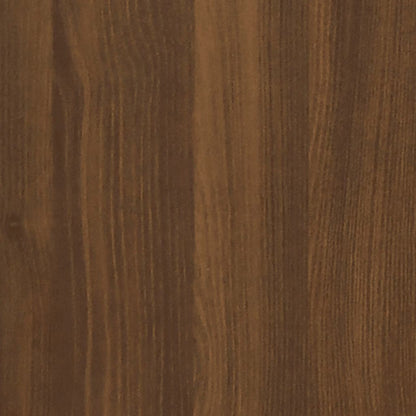 vidaXL Shoe Cabinet Brown Oak 59x17x150 cm Engineered Wood