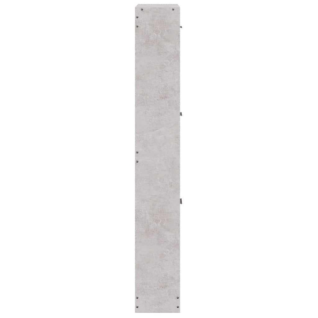 vidaXL Shoe Cabinet Concrete Grey 59x17x108 cm Engineered Wood