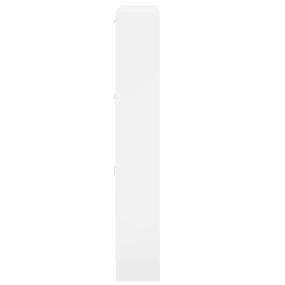 vidaXL Shoe Cabinet High Gloss White 59x17x108 cm Engineered Wood