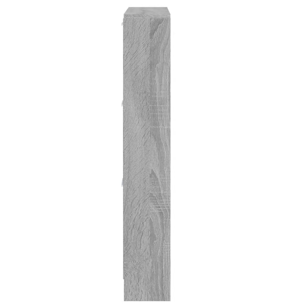 vidaXL Shoe Cabinet Grey Sonoma 59x17x108 cm Engineered Wood