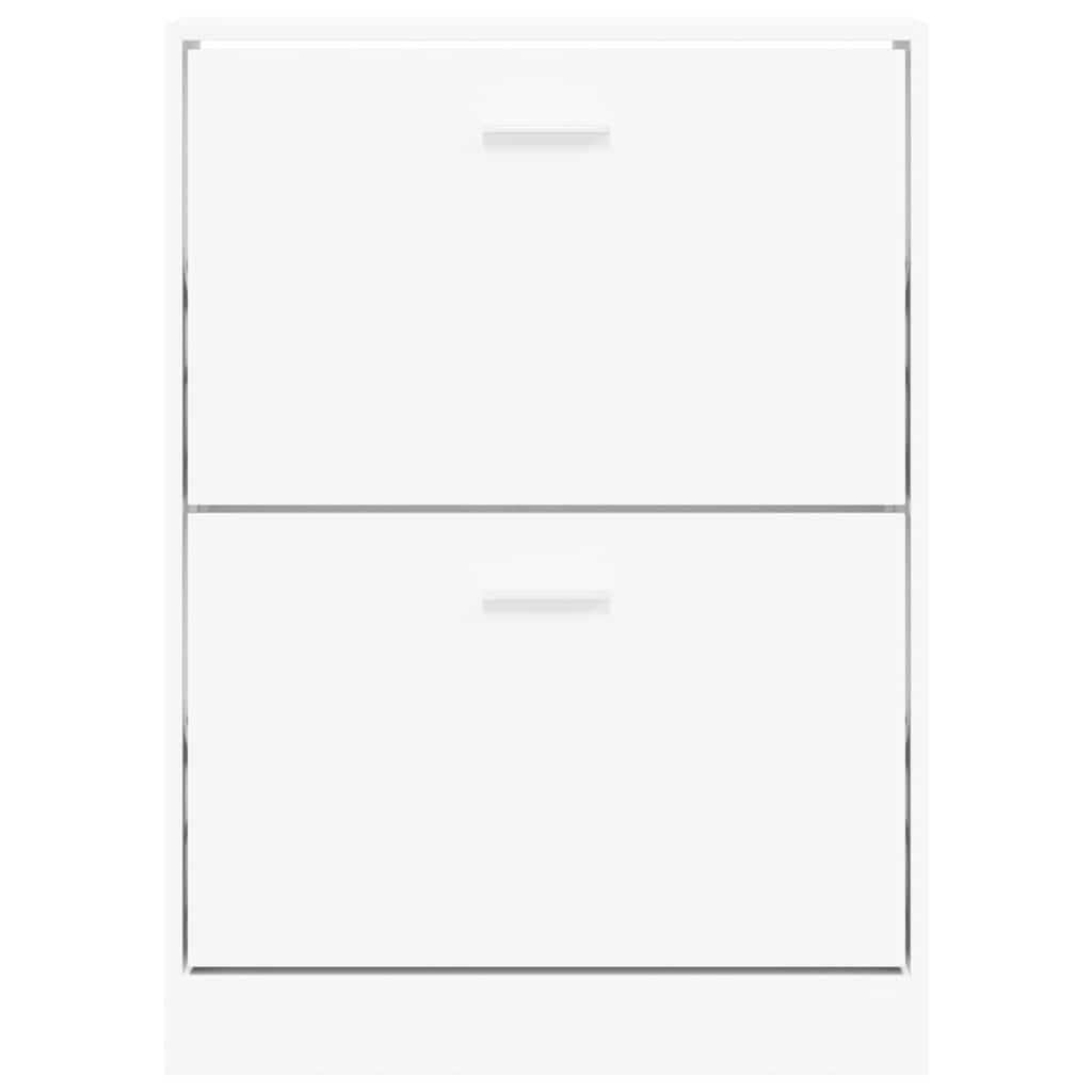 vidaXL Shoe Cabinet White 59x17x81 cm Engineered Wood