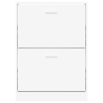 vidaXL Shoe Cabinet White 59x17x81 cm Engineered Wood