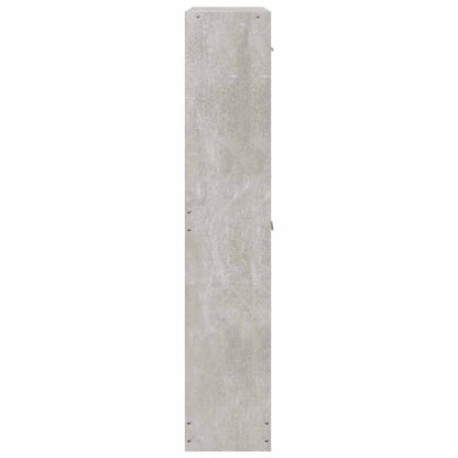 vidaXL Shoe Cabinet Concrete Grey 59x17x81 cm Engineered Wood