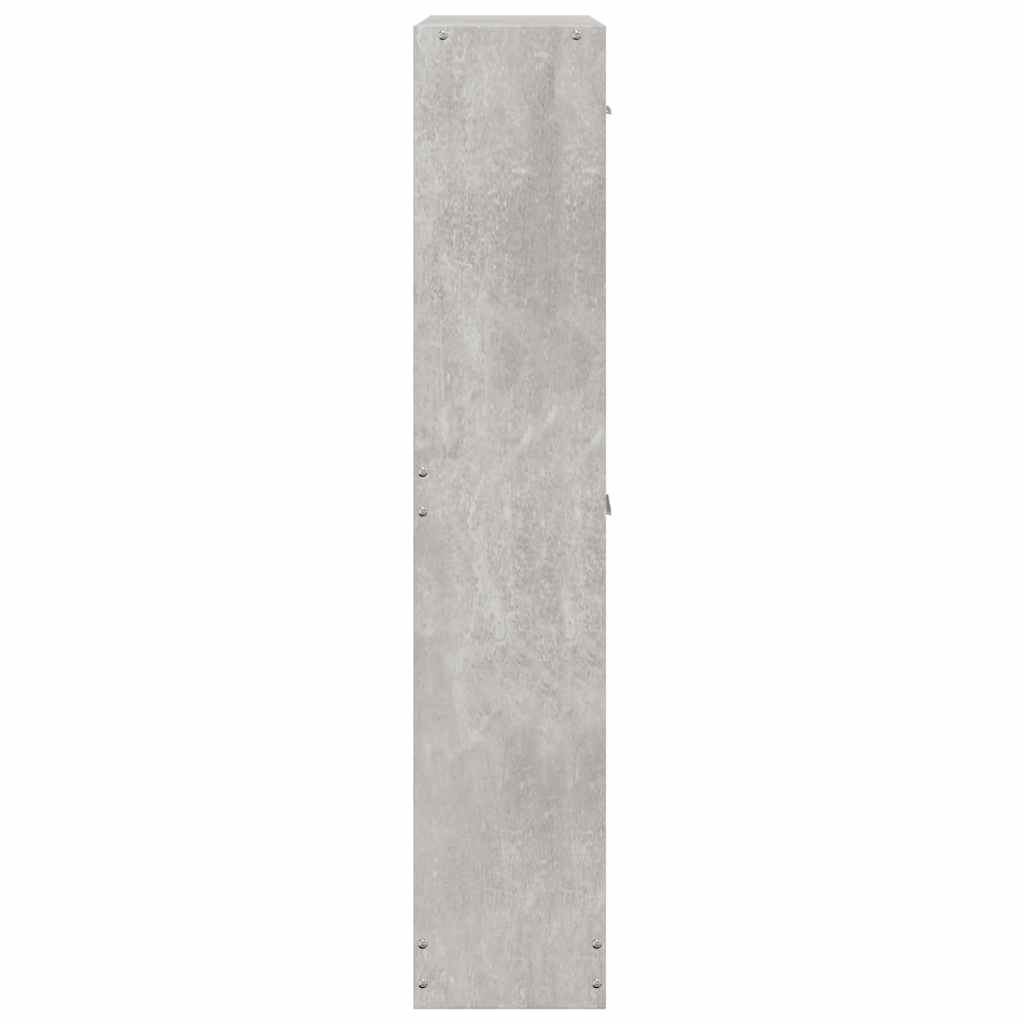 vidaXL Shoe Cabinet Concrete Grey 59x17x81 cm Engineered Wood
