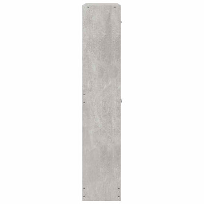 vidaXL Shoe Cabinet Concrete Grey 59x17x81 cm Engineered Wood