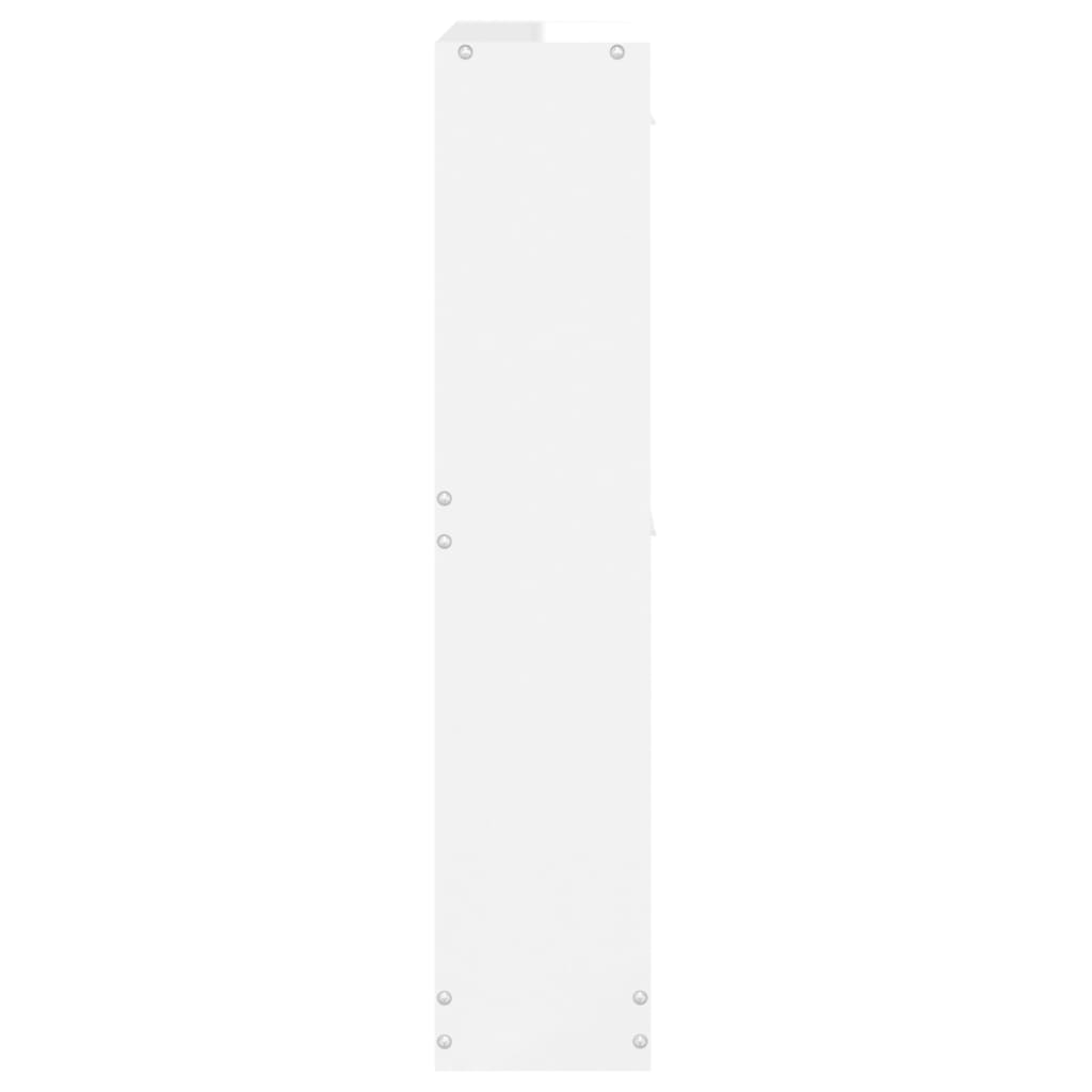 vidaXL Shoe Cabinet High Gloss White 59x17x81 cm Engineered Wood