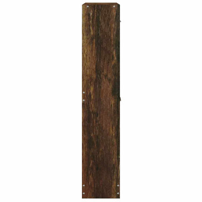 vidaXL Shoe Cabinet Smoked Oak 59x17x81 cm Engineered Wood
