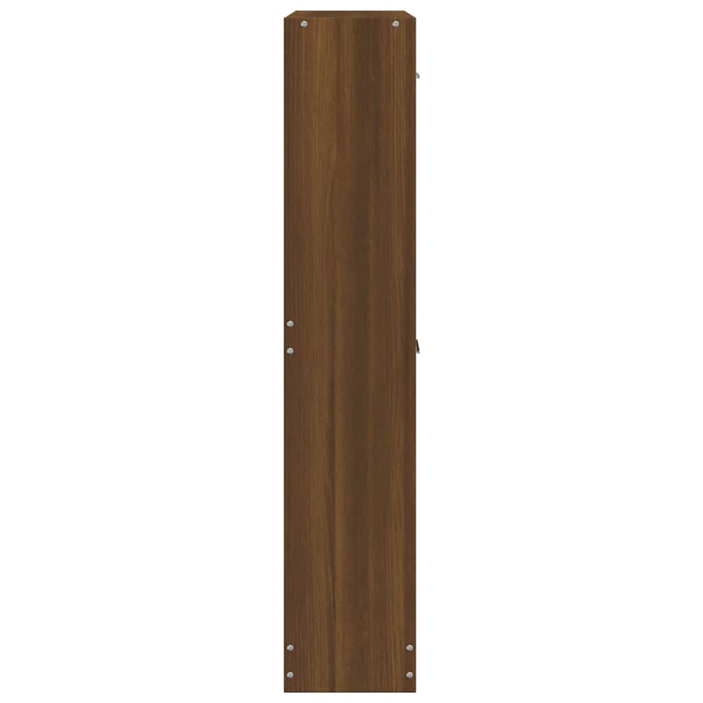 vidaXL Shoe Cabinet Brown Oak 59x17x81 cm Engineered Wood