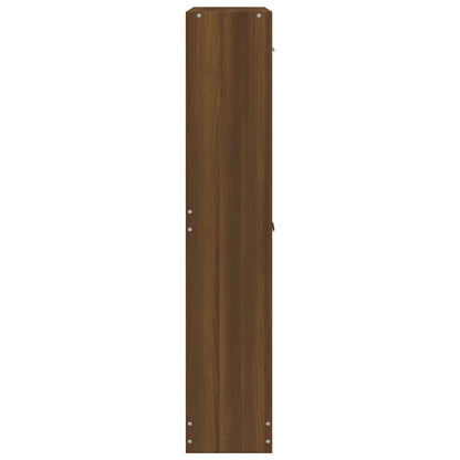 vidaXL Shoe Cabinet Brown Oak 59x17x81 cm Engineered Wood