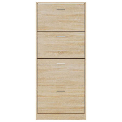 vidaXL Shoe Cabinet Sonoma Oak 63x24x147 cm Engineered Wood