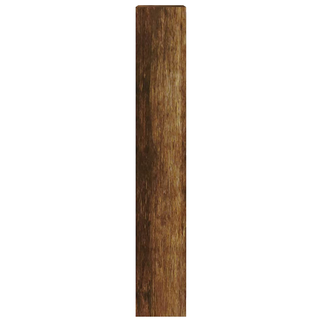 vidaXL Shoe Cabinet Smoked Oak 63x24x147 cm Engineered Wood