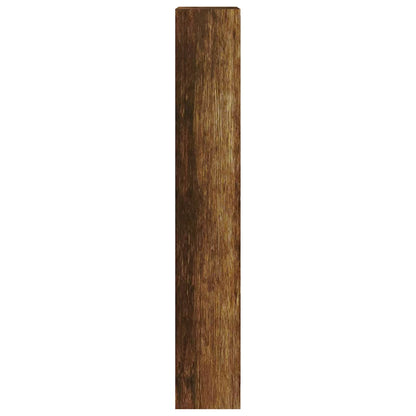 vidaXL Shoe Cabinet Smoked Oak 63x24x147 cm Engineered Wood