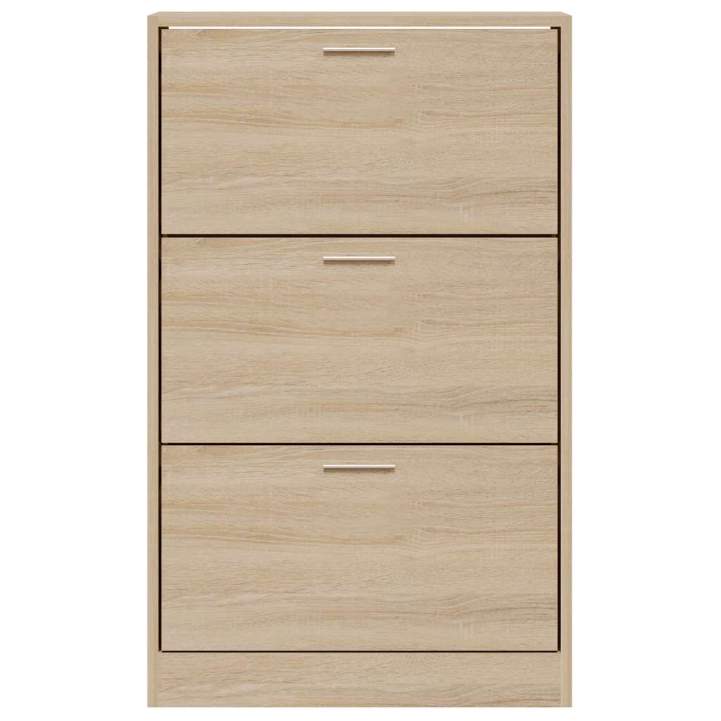 vidaXL Shoe Cabinet Sonoma Oak 63x24x103 cm Engineered Wood