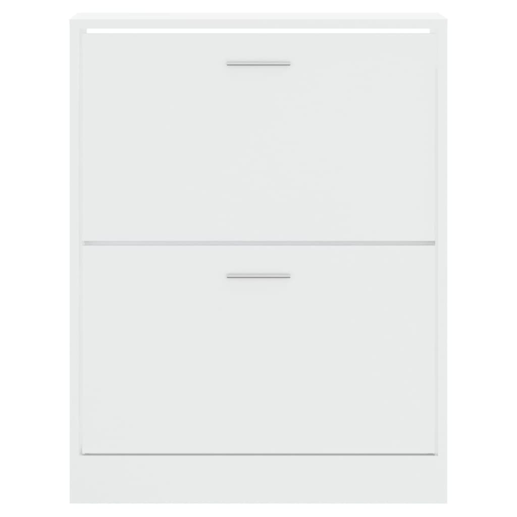 vidaXL Shoe Cabinet High Gloss White 63x24x81 cm Engineered Wood