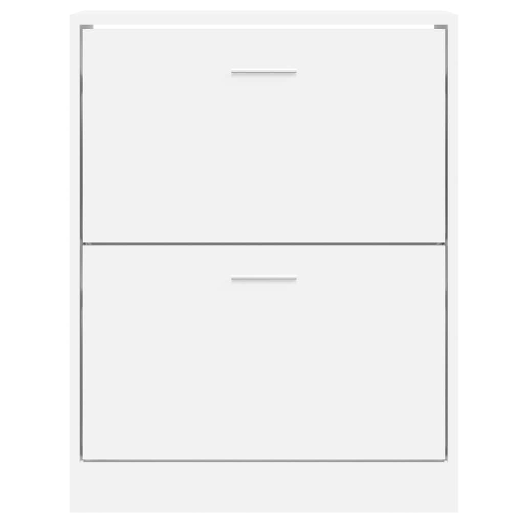 vidaXL Shoe Cabinet High Gloss White 63x24x81 cm Engineered Wood
