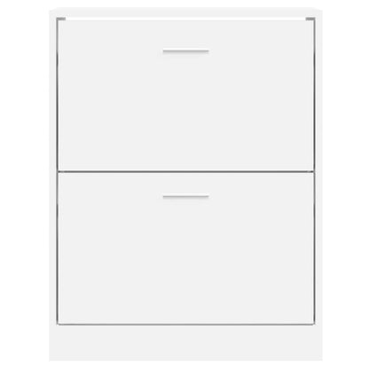 vidaXL Shoe Cabinet High Gloss White 63x24x81 cm Engineered Wood