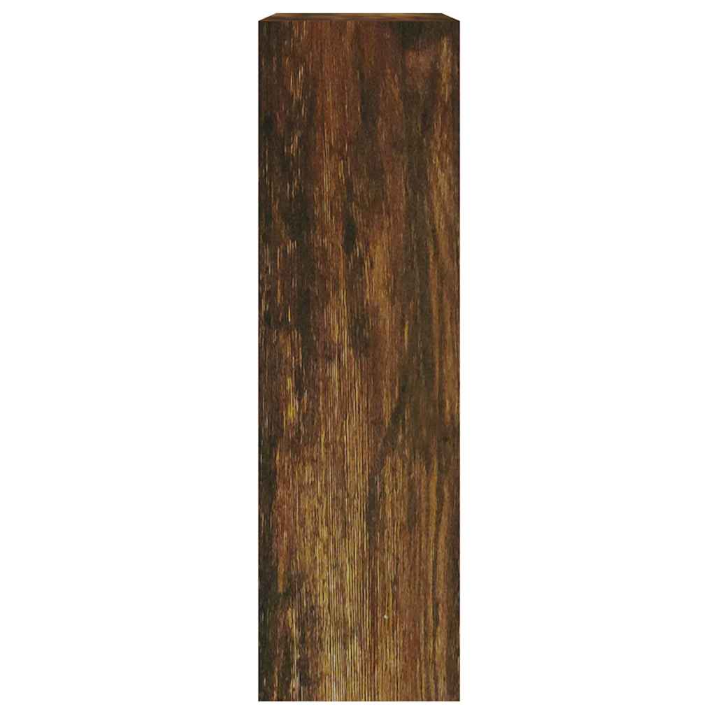 vidaXL Shoe Cabinet Smoked Oak 63x24x81 cm Engineered Wood