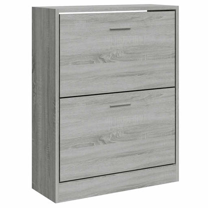 vidaXL Shoe Cabinet Grey Sonoma 63x24x81 cm Engineered Wood