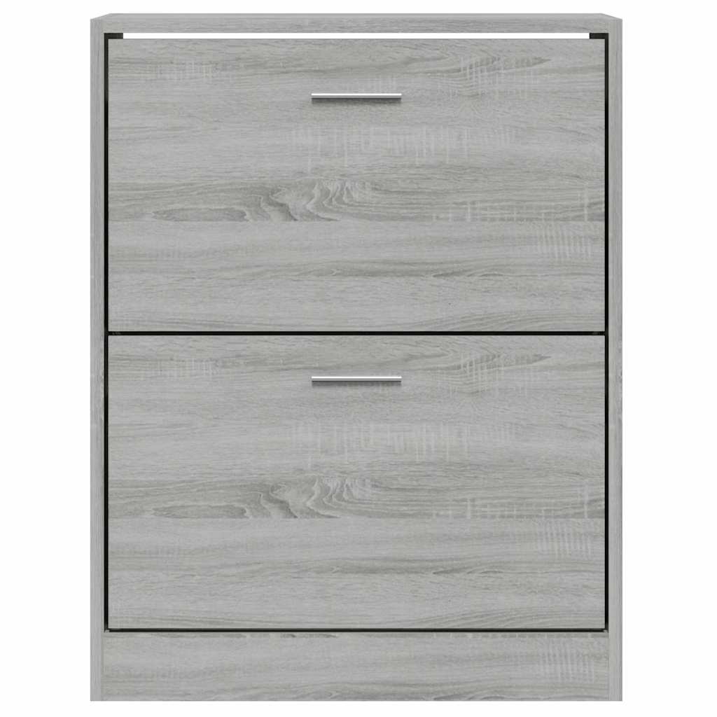 vidaXL Shoe Cabinet Grey Sonoma 63x24x81 cm Engineered Wood