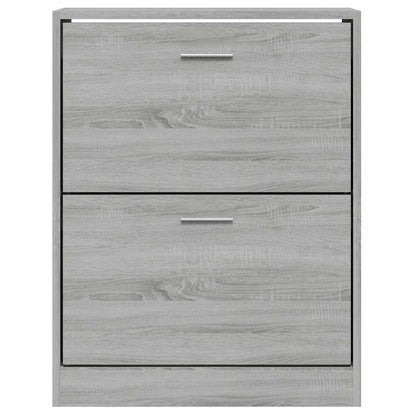 vidaXL Shoe Cabinet Grey Sonoma 63x24x81 cm Engineered Wood