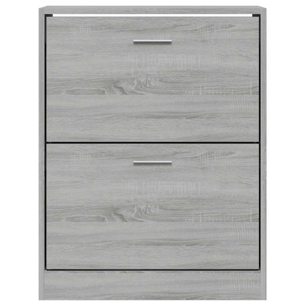 vidaXL Shoe Cabinet Grey Sonoma 63x24x81 cm Engineered Wood