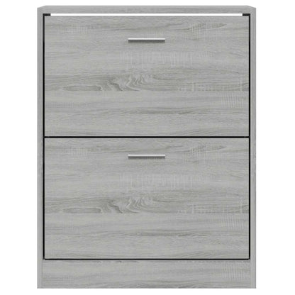 vidaXL Shoe Cabinet Grey Sonoma 63x24x81 cm Engineered Wood