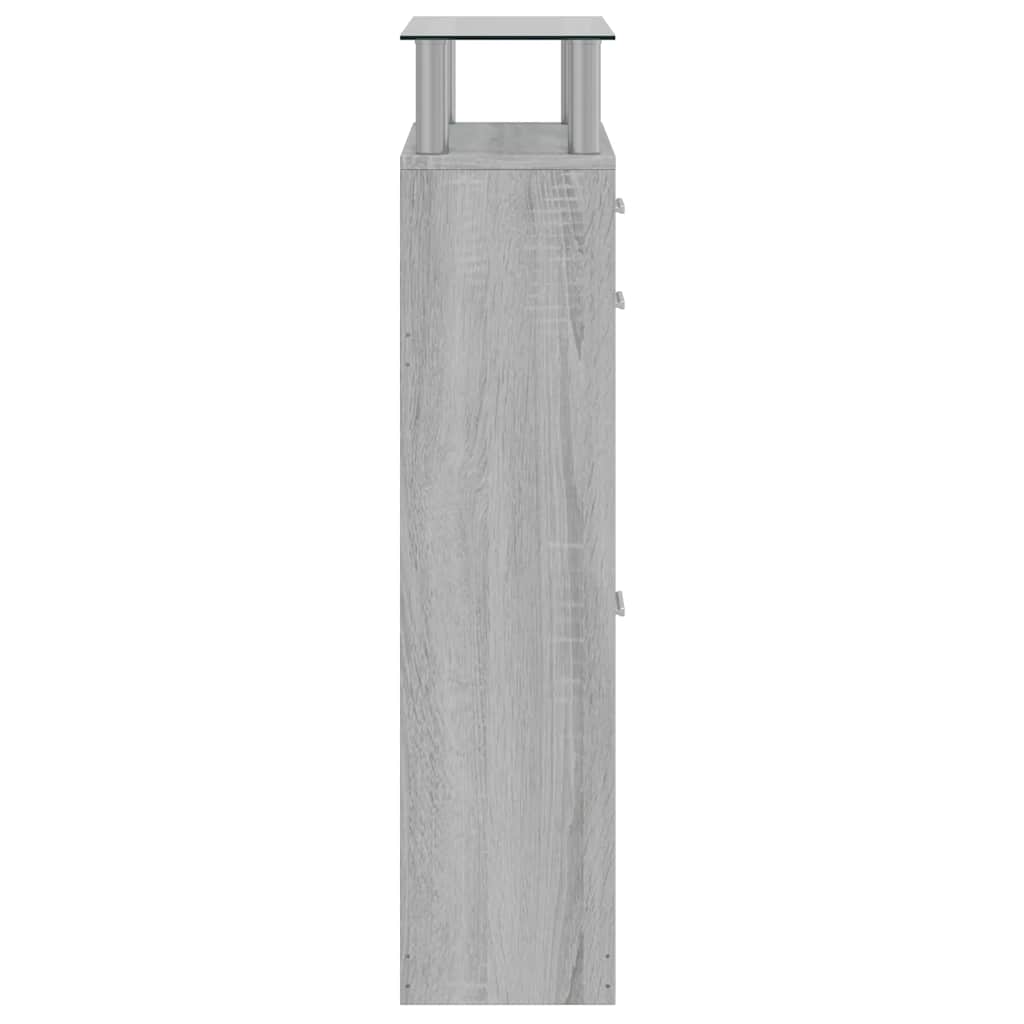 vidaXL Shoe Cabinet Grey Sonoma 63x24x104 cm Engineered Wood