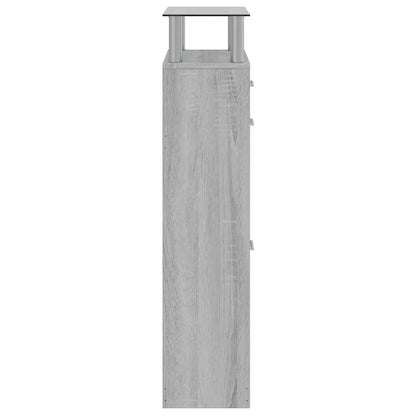 vidaXL Shoe Cabinet Grey Sonoma 63x24x104 cm Engineered Wood