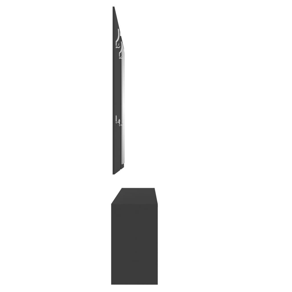 vidaXL 3-in-1 Shoe Cabinet Set Black Engineered Wood