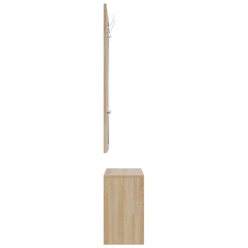 vidaXL 3-in-1 Shoe Cabinet Set Sonoma Oak Engineered Wood