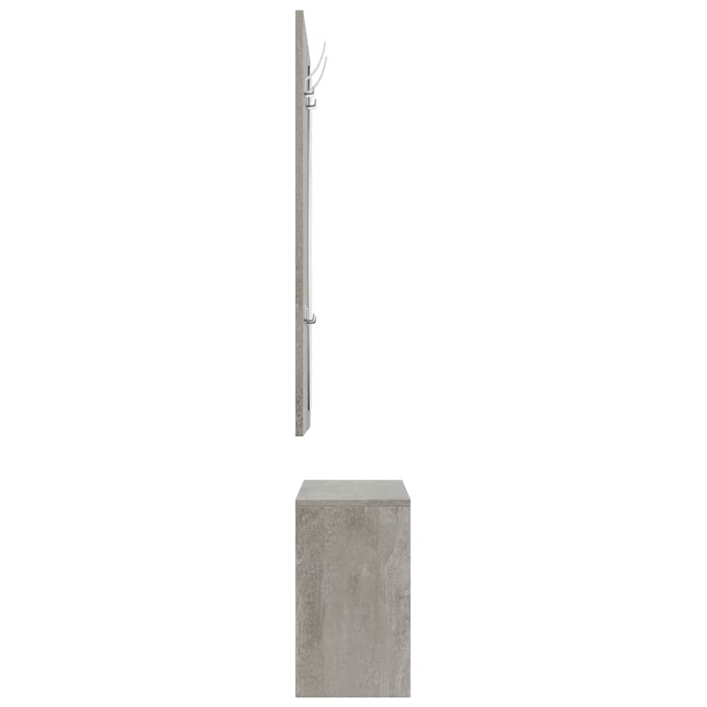 vidaXL 3-in-1 Shoe Cabinet Set Concrete Grey Engineered Wood