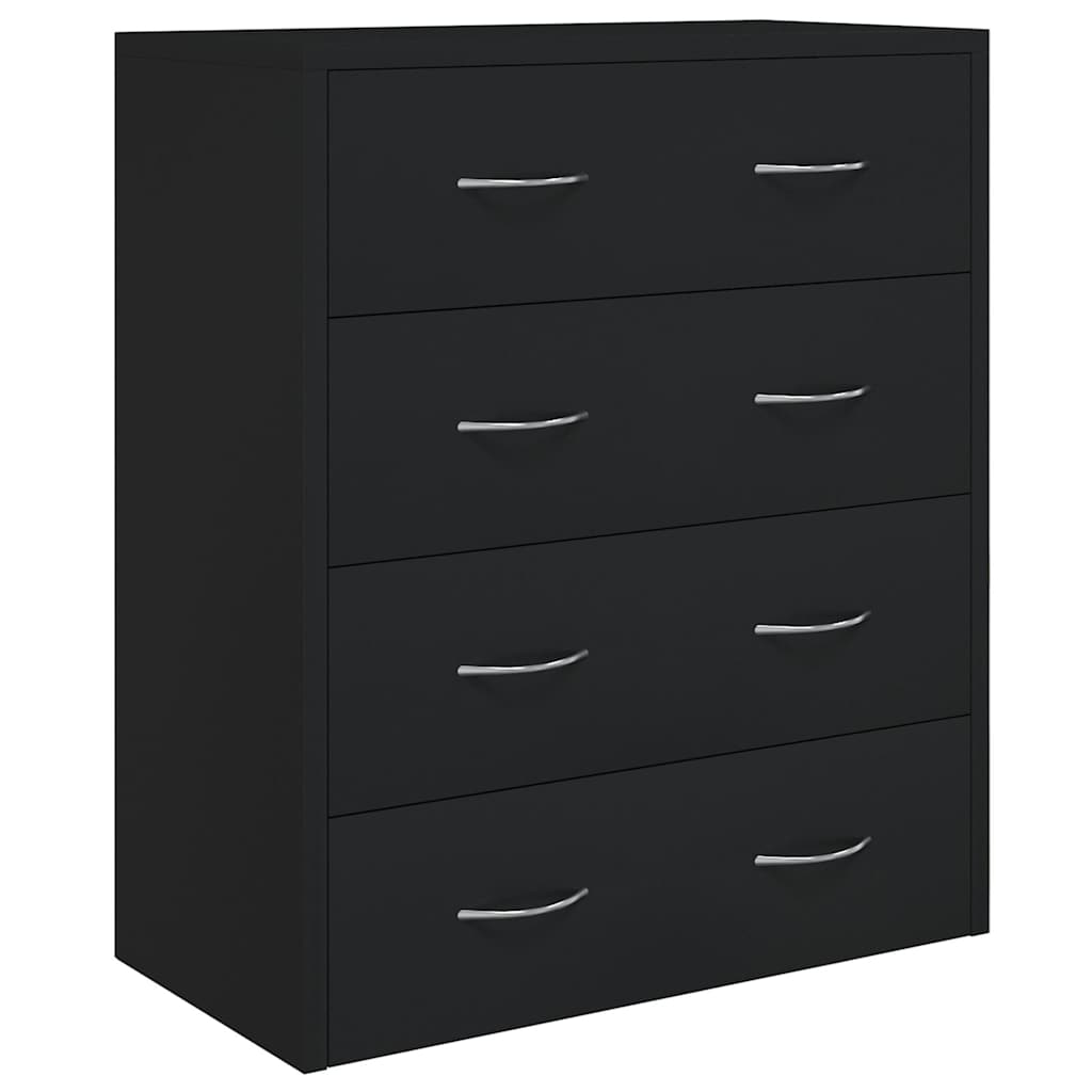 vidaXL Sideboard with 4 Drawers 60x30,5x71 cm Black