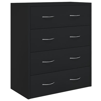 vidaXL Sideboard with 4 Drawers 60x30,5x71 cm Black
