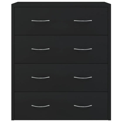 vidaXL Sideboard with 4 Drawers 60x30.5x71 cm Black