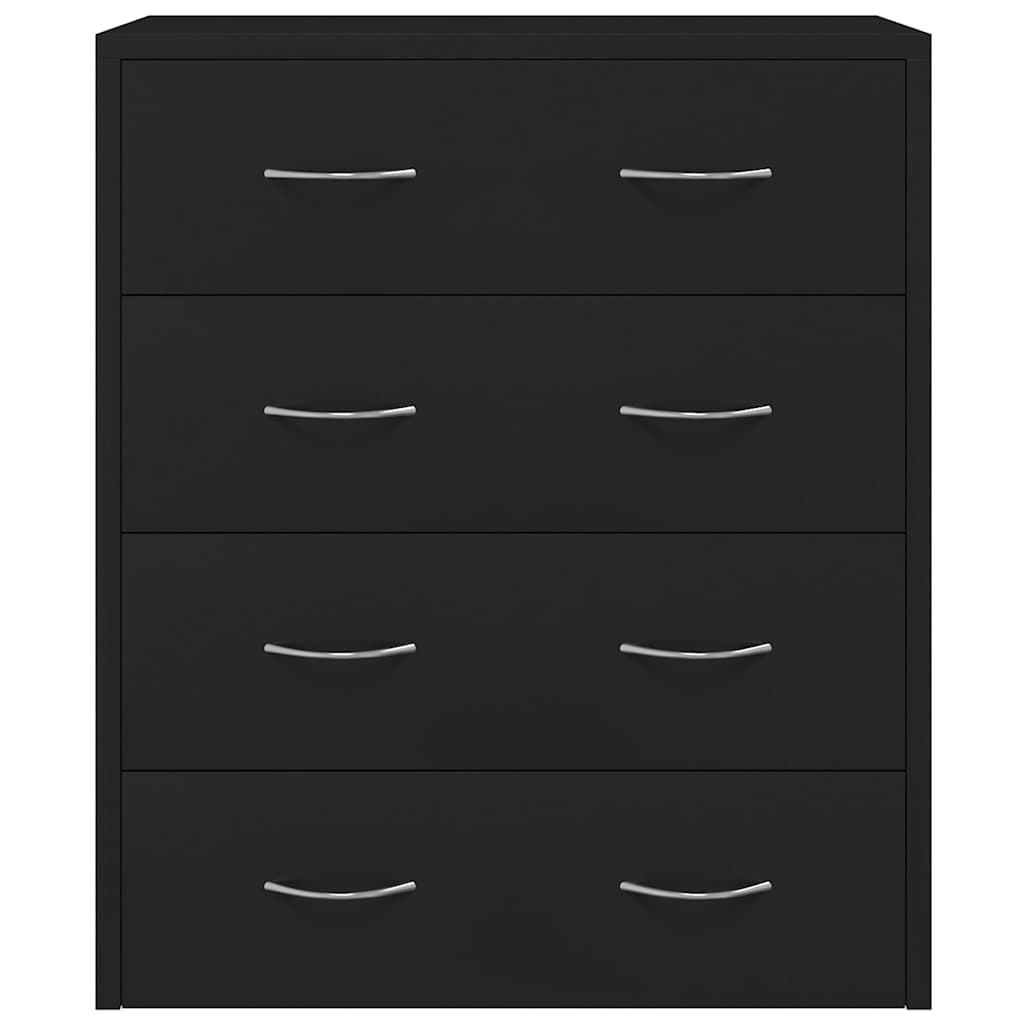 vidaXL Sideboard with 4 Drawers 60x30,5x71 cm Black