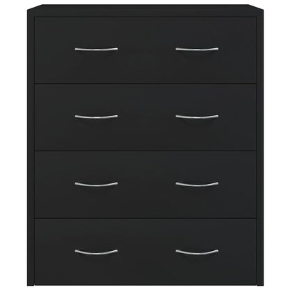 vidaXL Sideboard with 4 Drawers 60x30,5x71 cm Black