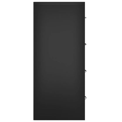 vidaXL Sideboard with 4 Drawers 60x30.5x71 cm Black