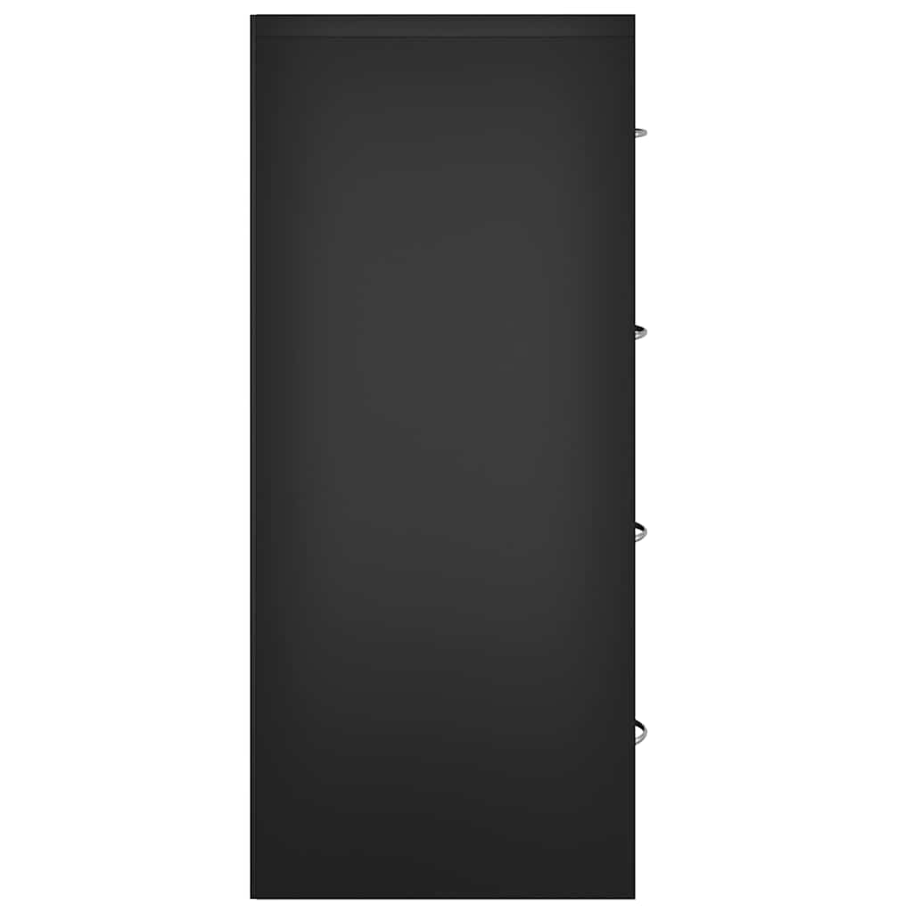 vidaXL Sideboard with 4 Drawers 60x30,5x71 cm Black