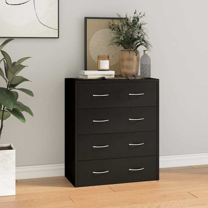 vidaXL Sideboard with 4 Drawers 60x30,5x71 cm Black