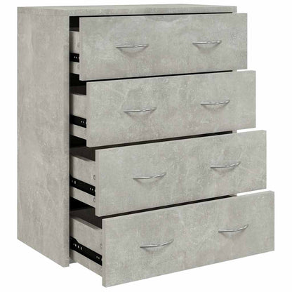 vidaXL Sideboard with 4 Drawers 60x30,5x71 cm Concrete Grey
