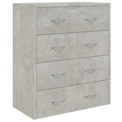 vidaXL Sideboard with 4 Drawers 60x30,5x71 cm Concrete Grey