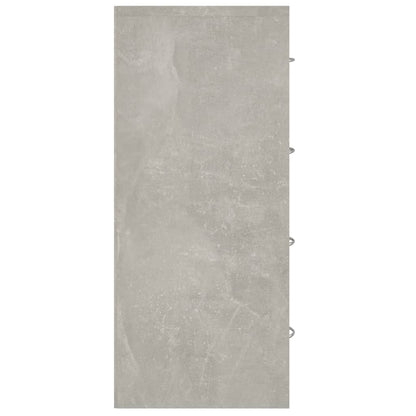 vidaXL Sideboard with 4 Drawers 60x30.5x71 cm Concrete Grey